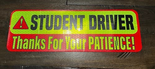 NEW Student Driver Magnet Car Signs Please Be Patient Bumper Sticker Decal 1pc