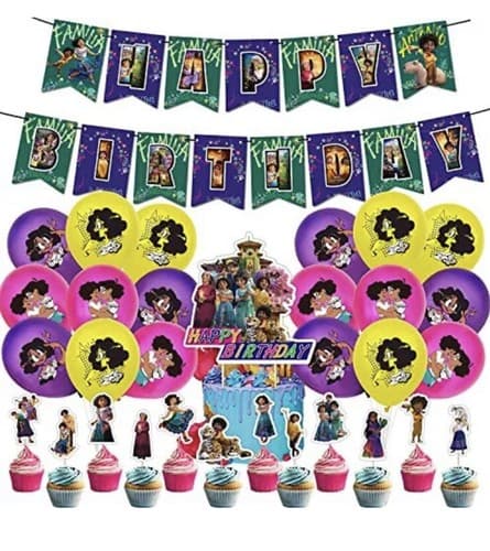 Encanto Birthday Party Supplies Magic House Party Decorations Set Banner Balloon