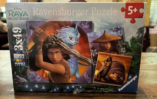 Ravensburger Disney Raya and The Last Dragon 3x49 Piece Jigsaw Puzzle NEW NIB