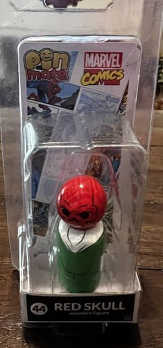 RARE Marvel Comics Red Skull Wooden Pin Mate Figure 44 Retro Pinmate NEW NIB