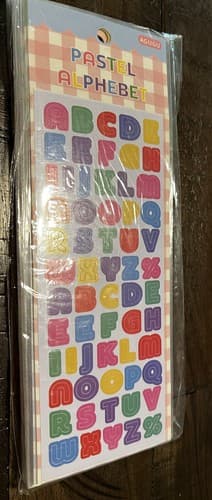 HUGE Lot Crafts Stickers Rainbow Pastel Alphabet Capital Lower Case 24 Sheets