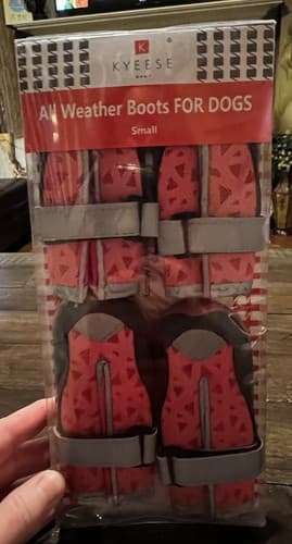 NEW Keyeez All Weather Boots For Dogs Size Small Pink Red Booties Shoes Slippers