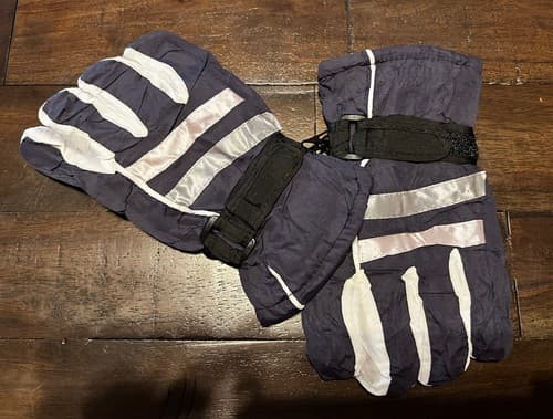 New Kids' 6-8 Waterproof Winter Gloves Mittens Dark Blue Navy Black