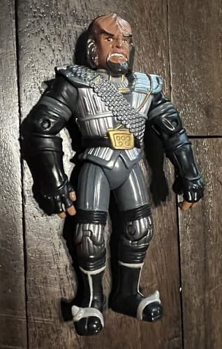Vintage Star Trek Klingon Warrior Worf Figure Playmates 1993 Loose