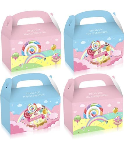12 Pack Candyland Favor Goodie Goody Boxes Candy Sweet Treat Bags Thank You