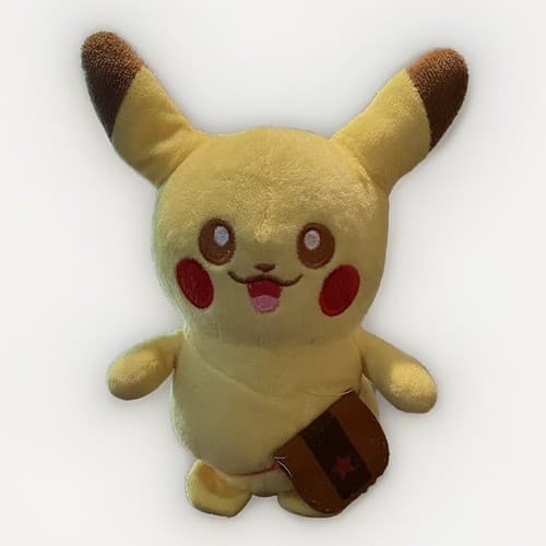 Pikachu With Satchel 8” W/Hanging String Plush Dolls Toys Stuffed Animal Pokémon