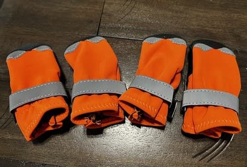 Pets Dog Boots Anti-Slip Shoes Size 3 Set of 4 Orange NEW NIP