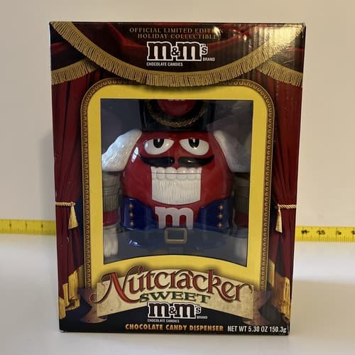 M&M’s M&M Red Nutcracker Sweet Candy Dispenser Limited Edition Holiday NIB