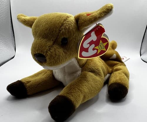 TY Beanie Baby Babies Stuffed Animal Plush Whisper 1997 1998