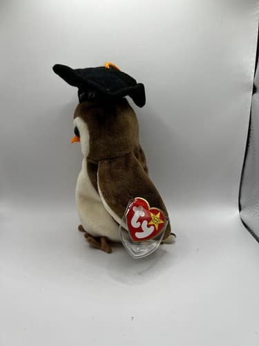 TY Beanie Baby Babies Stuffed Animal Plush Wise 1998