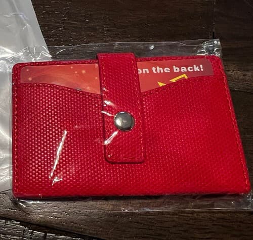 Cell Phone Credit Card holder 3M Stick-On Debit card holder RED NEW
