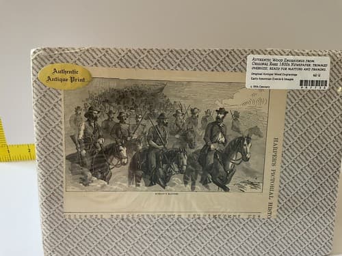 Military Antique Wood Engraving Civil War 1863 Morgan’s Raiders Harper History