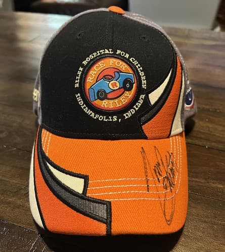 Tony Stewart Autographed Hat Cap Race For Riley Orange Racing Nascar
