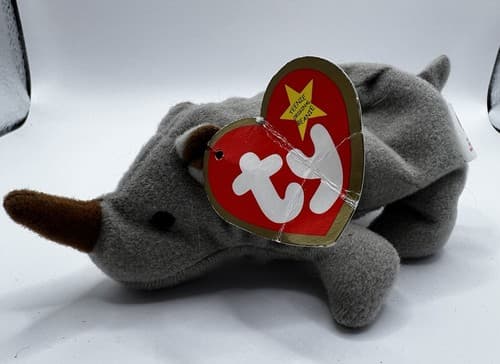 TY Beanie Baby Babies Plush Stuffed Animal Spike Rhinoceros Rhino 1999