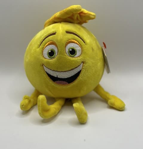 TY Beanie Baby Babies Emoji Movie Gene Heart Tag & Tush Tag 2017 Rare