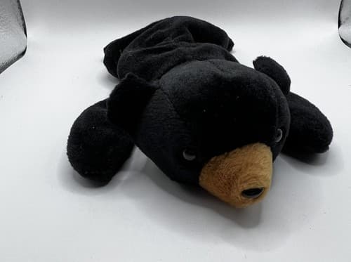 TY Beanie Baby Babies Stuffed Animal Plush Black Bear Blackie 1993