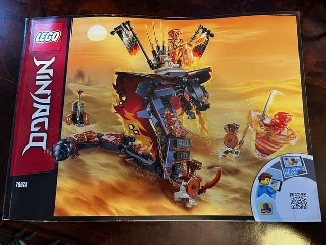 LEGO 70674 NINJAGO Instruction Manual ONLY Fire Fang Snake Action