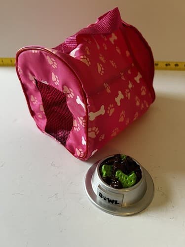 Click N' Play Toy Puppy Set for Kids Dog Carrier & Food Bowl 2-piece Set