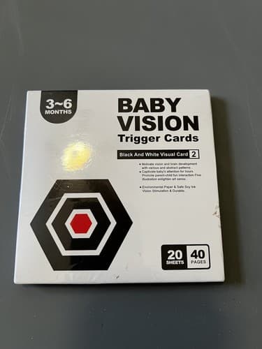 Baby Vision Trigger Cards Visual Stimulation Brain Development High Contrast