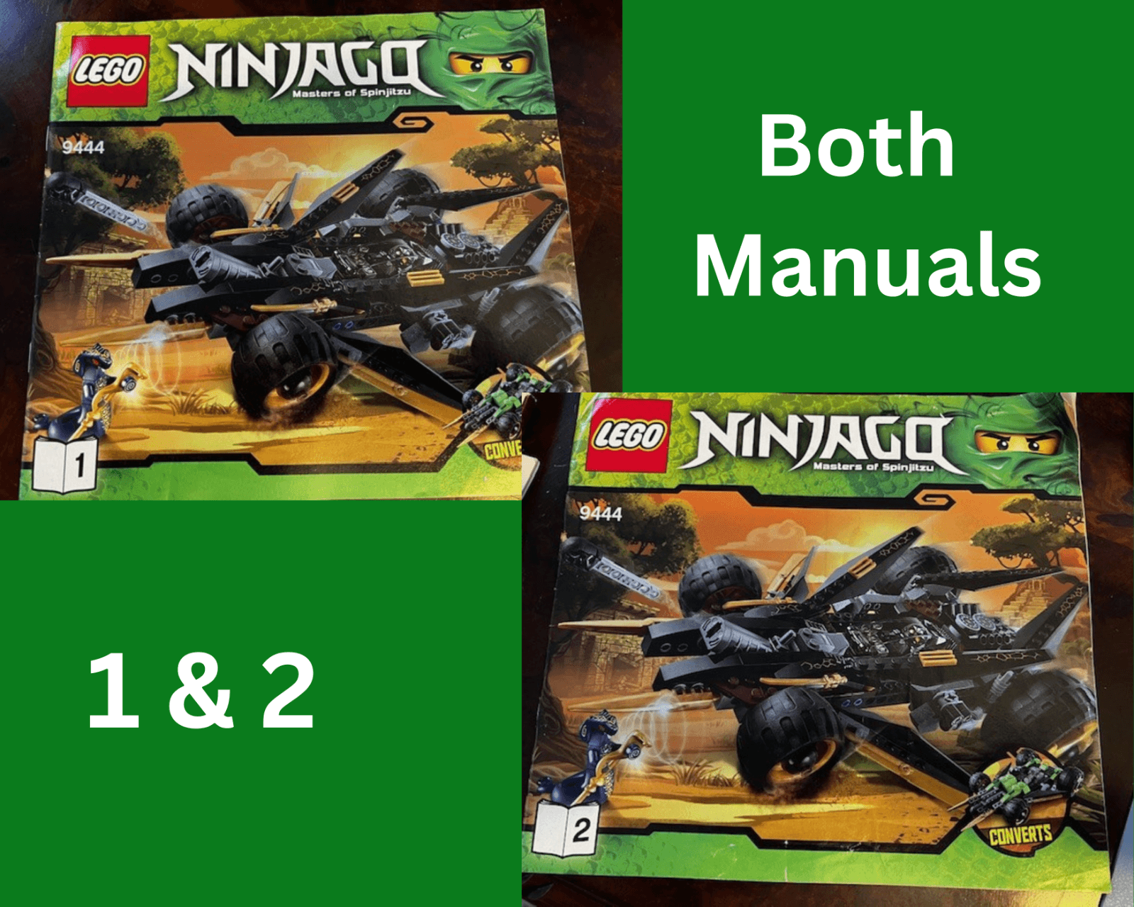LEGO 9444 NINJAGO Instruction Manual ONLY Cole's Tread Assault Books 1 & 2