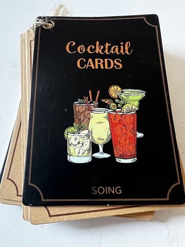 Cocktail Recipe Cards By Soing 20 Rustic Illustrated Mixed Drinks Farmhouse Look
