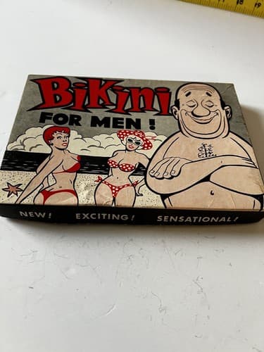 Vintage Gag Gift Adult Racy Men Man Bikini Theme White Elephant Exchange Joke