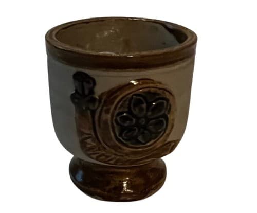 SNAIL Shot Glass Hand Made Art Studio Pottery 2.25" Slug