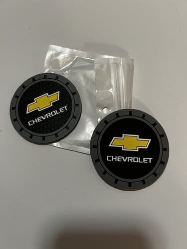 2PCS Silicone Carbon Fiber Car Coaster Cup Holder Pad Mat for GMC Anti-Slip