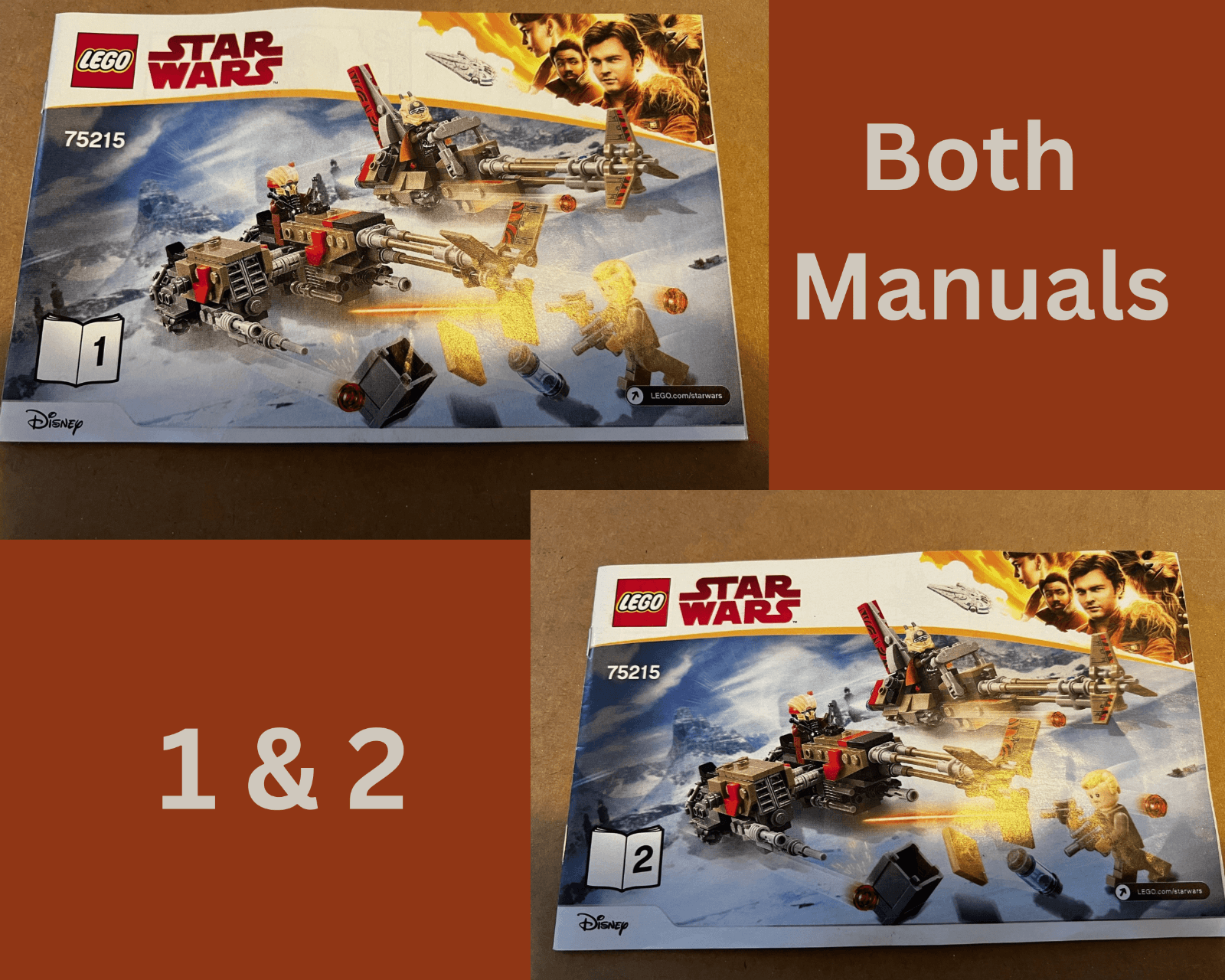 LEGO 75215 Star Wars Instruction Manual ONLY Cloud-Rider Swoop Bikes Books 1 & 2