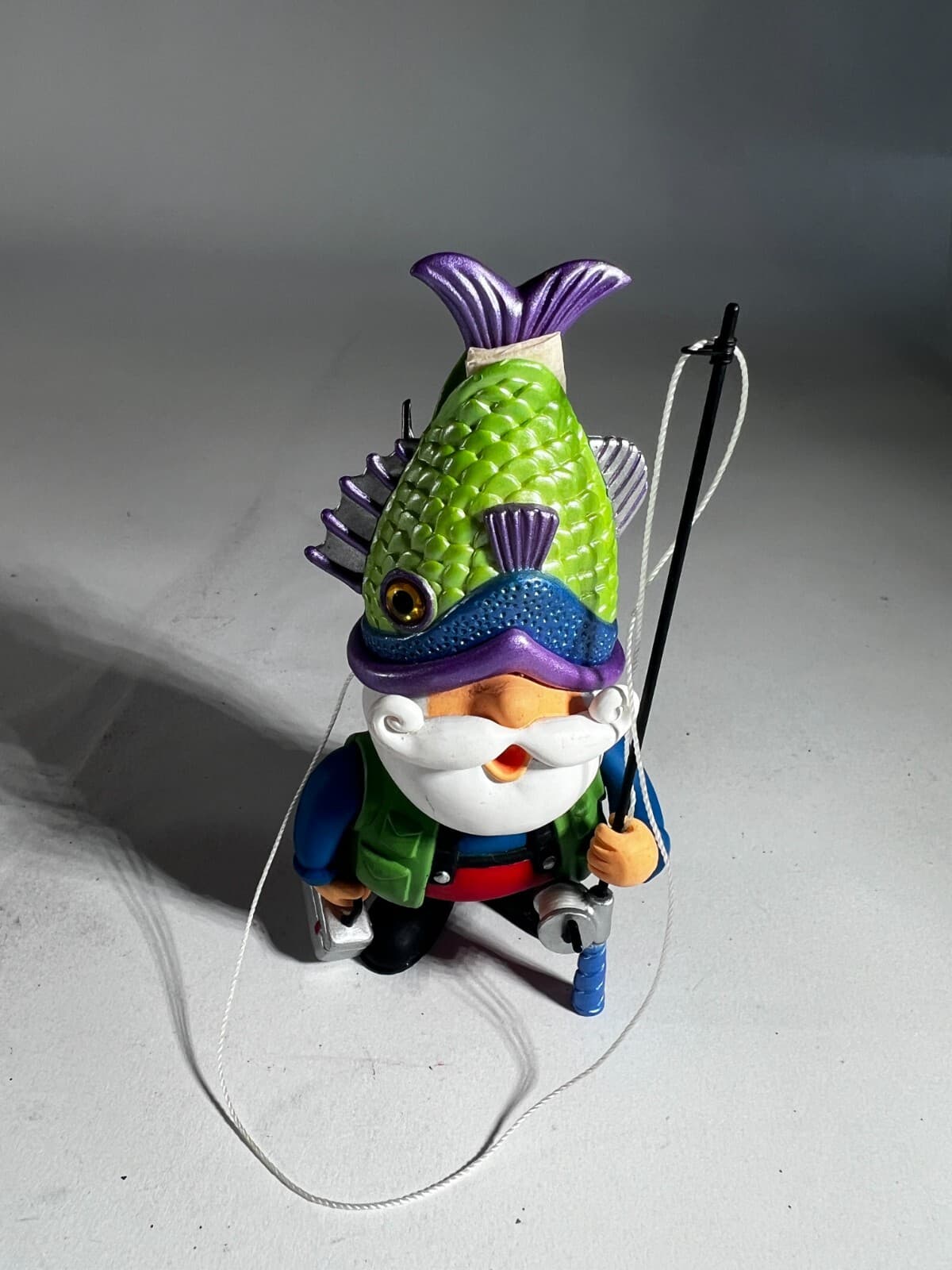 Vintage Christmas Ornaments Hallmark 2004 Fisherman Santa Claus Fun Fish on Head