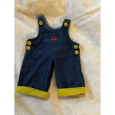 American Girl Bitty Baby Blue Dark Wash Denim Overall Baby Doll Clothing