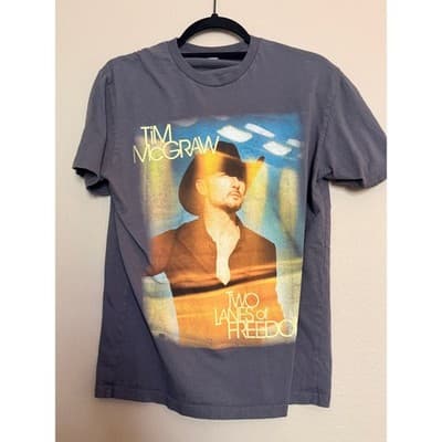 Next Level Tim McGraw 2013 FreedomTour Crew Neck Casual T-Shirt Gray L