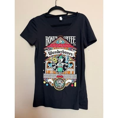 Bones Coffee Company Wunderbones Crew Neck Short Sleeve T-Shirt Black L