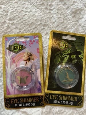 NEW Wicked Movie For Good Eyeshadow Eye Shimmer Set Of 2 Glinda Elphaba Makeup