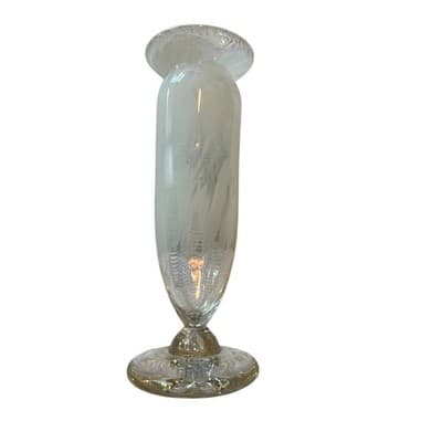 Vintage Lenox Crystal Gallery Line White Opalescent Vase