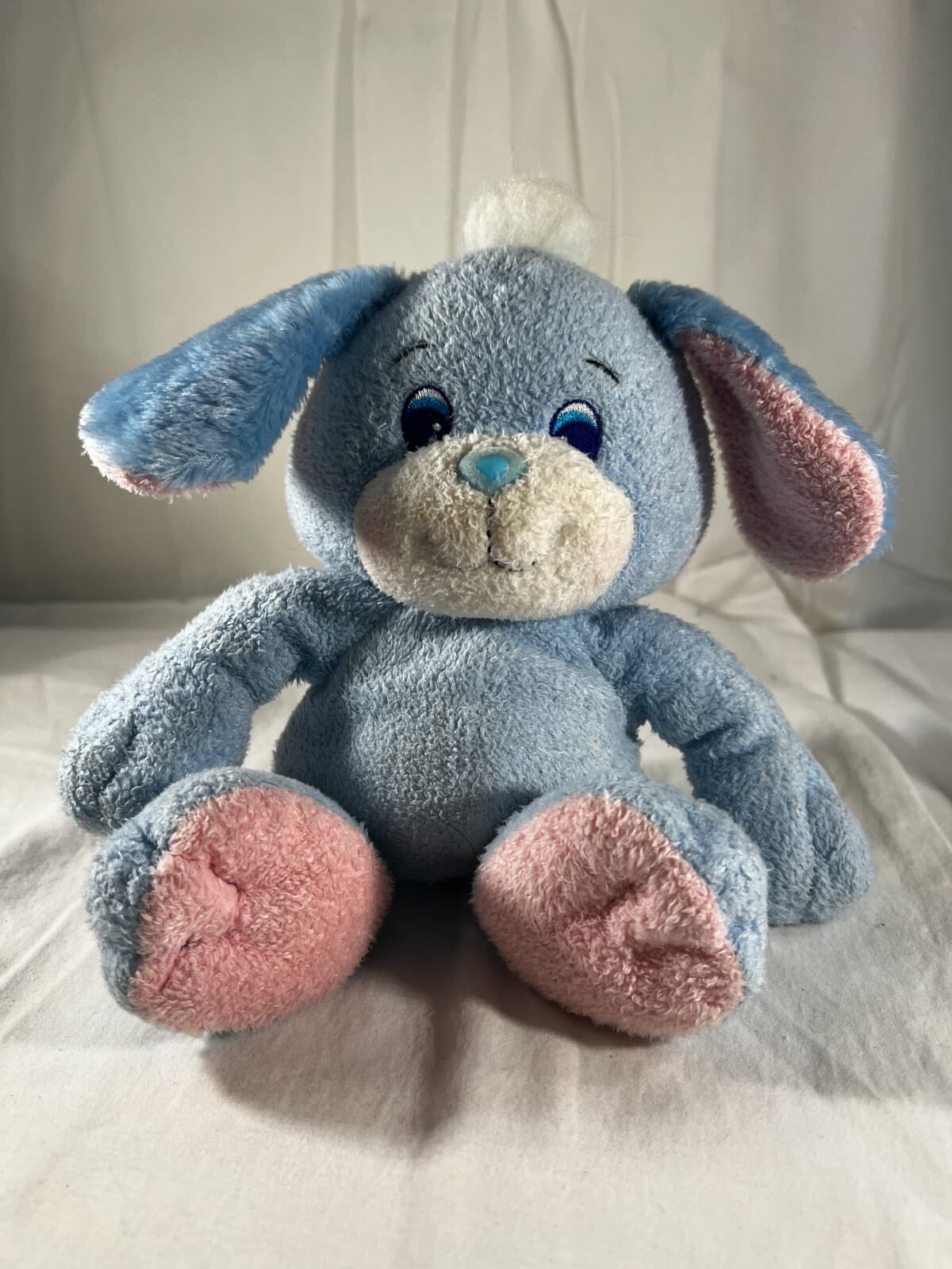 Vintage 2002 Playmates Toys WG Pets Blue Bunny Plush Animal Stuffed Toys Nice