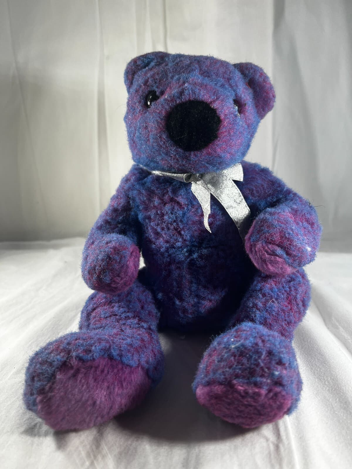 Ty Classic Purplebeary Bear Full Size Plush Stuffed Animal Toy 1999 Purple Vtg