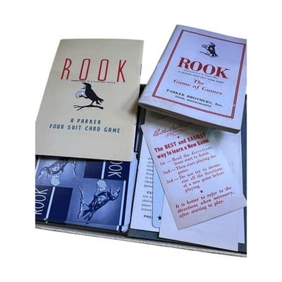 Vintage Rook Club Card Game Complete in Box w Instructions Extras 1957