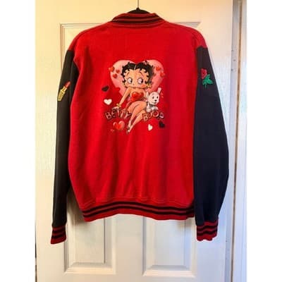 Custom Design Betty Boop Varsity Jacket Womens Wet Bandits OOAK 1/1 Rare