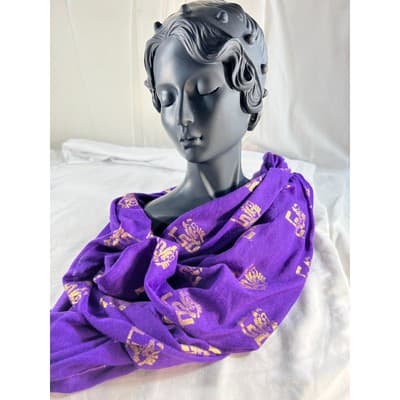 LSU Tigers Women's Infinity Scarf Classy Football Accessory Purple Gold 18"x40"