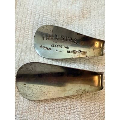 Vintage Farr’s Shoes Metal Shoe Horn Allentown Easton Reading Advertising Lot 2