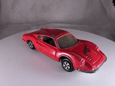 Vintage 1981 Ertl The Cannonball Run Ferrari Dino 246 GT - Red 1:64 Scale Car