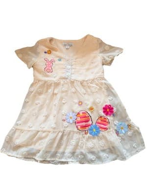 Girls Gorgeous Ivory Overlay Easter Dress Custom Design 1/1 Exclusive OOAK Rare