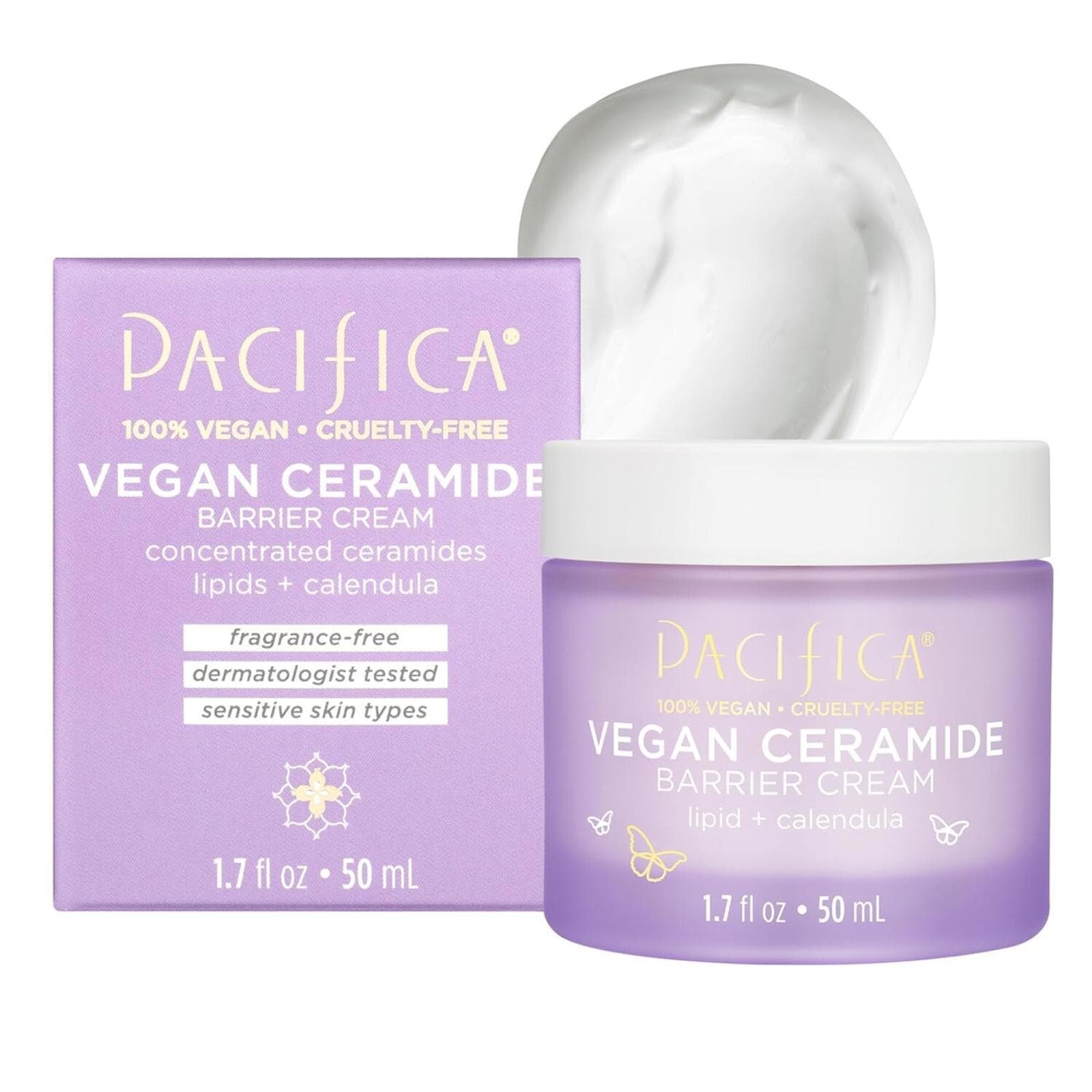 Gently used - Pacifica Face Cream, Vegan Ceramide Barrier, Hydrating, 1.7oz