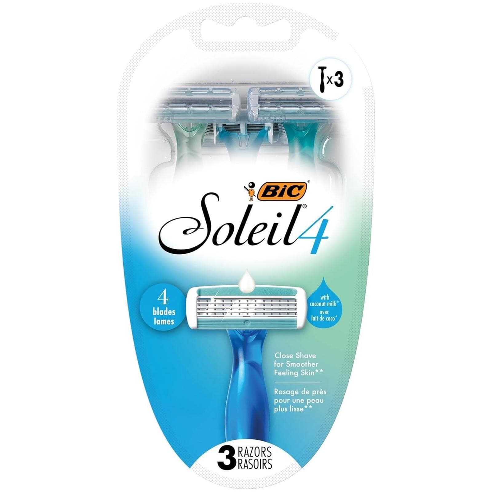 ** BIC Soleil Comfort Disposable Razors for Women (3pack) (Box slightly open)