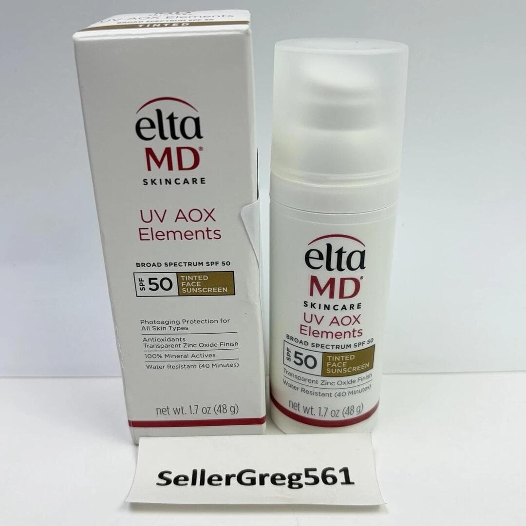Gently tested- Elta MD UV AOX Elements SPF 50 TINTED Sunscreen - EXP 04/2026