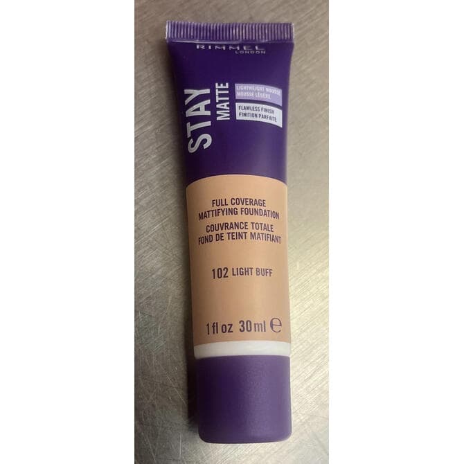 New without box- Rimmel Stay Matte Liquid Mousse Foundation #102 Light Buff