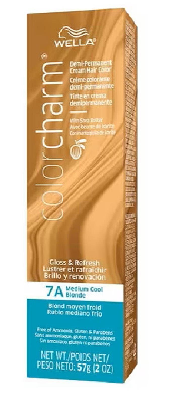 COLORCHARM Demi Permanent Hair Color| 7A Medium Cool Blonde