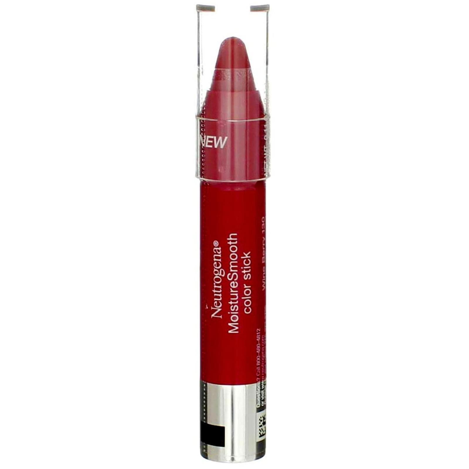 Open Box - Neutrogena MoistureSmooth Lip Color Stick, Wine Berry #130