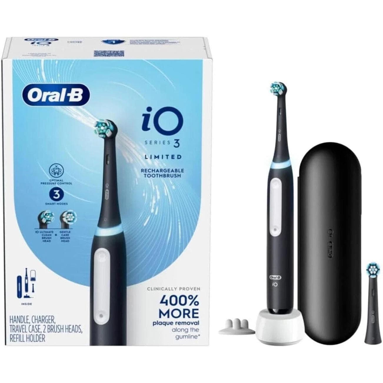 One time used- Oral-B iO Series 3 Electric Toothbrush Black, READ